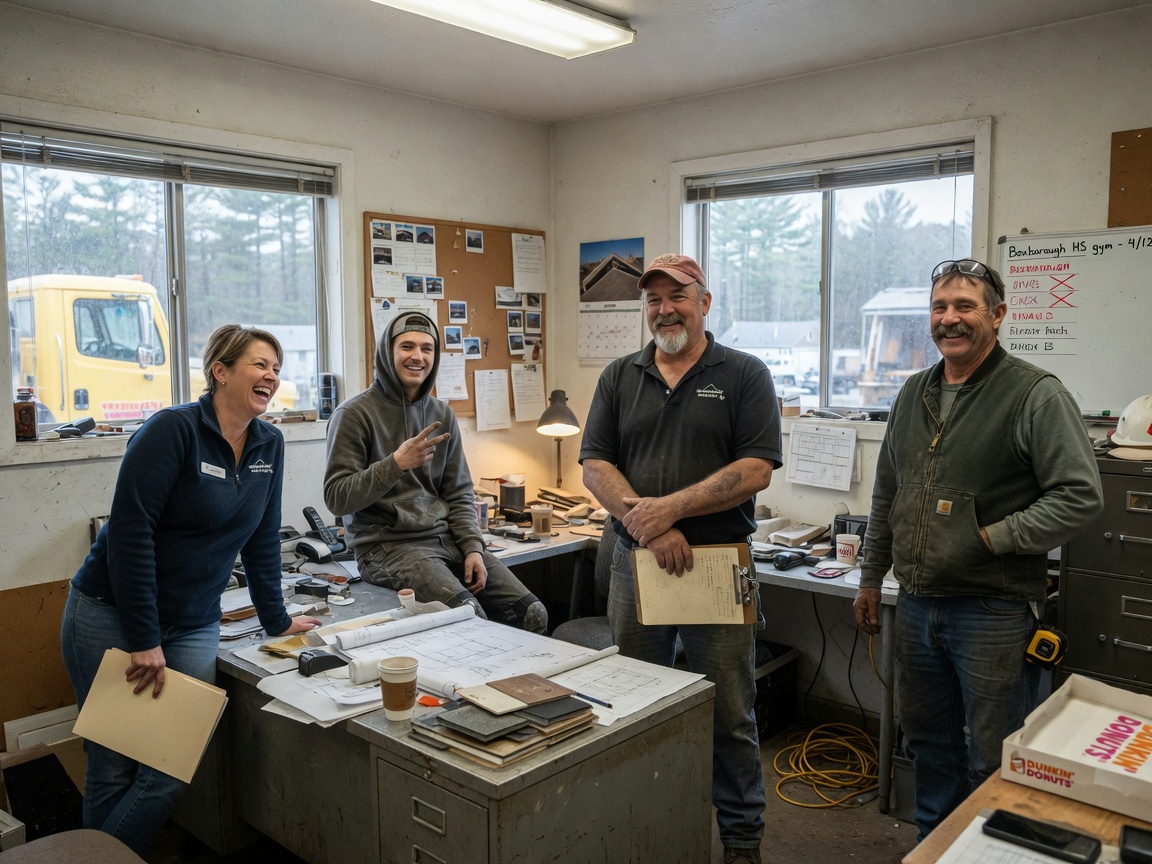 The Boxborough Roofing Contractor team at work in Boxborough