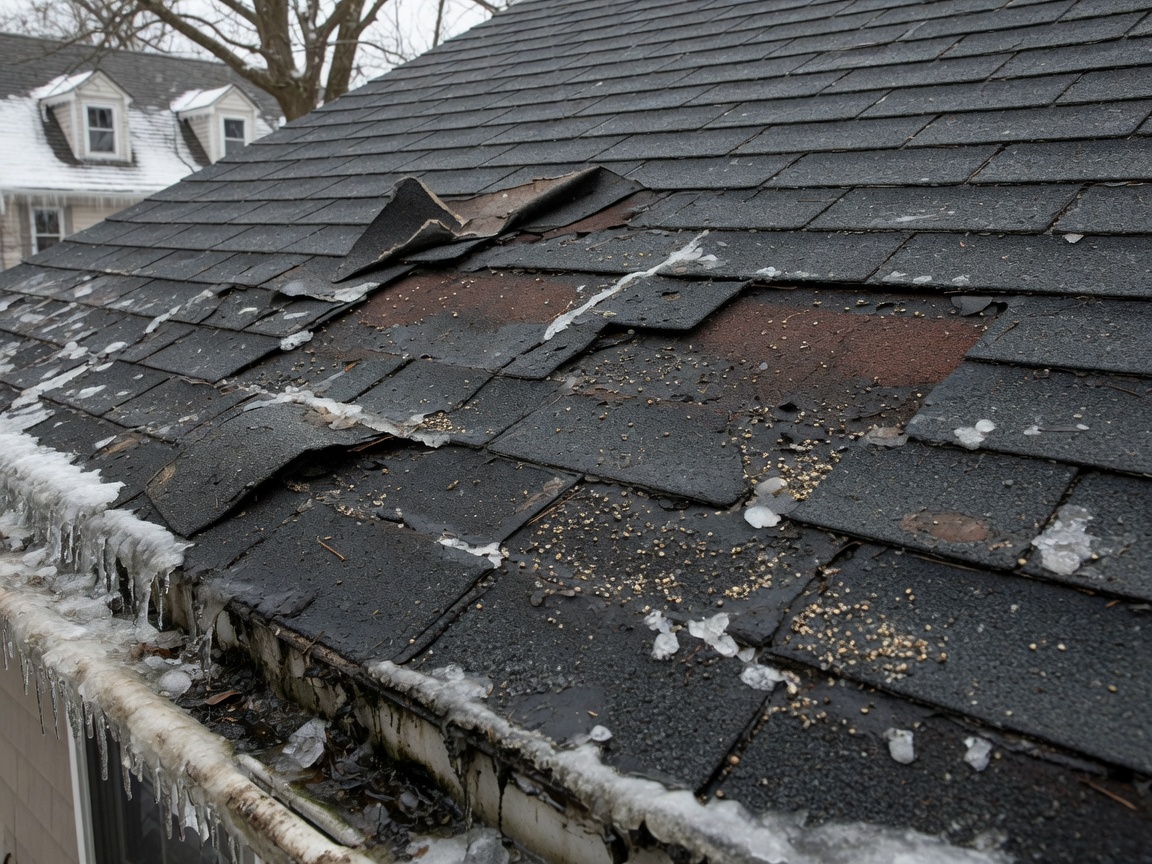 How Winter Weather Damages Asphalt Shingles